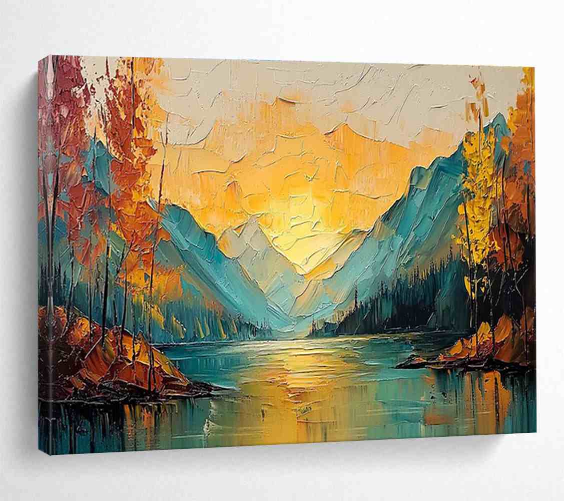 textured mountain wall art